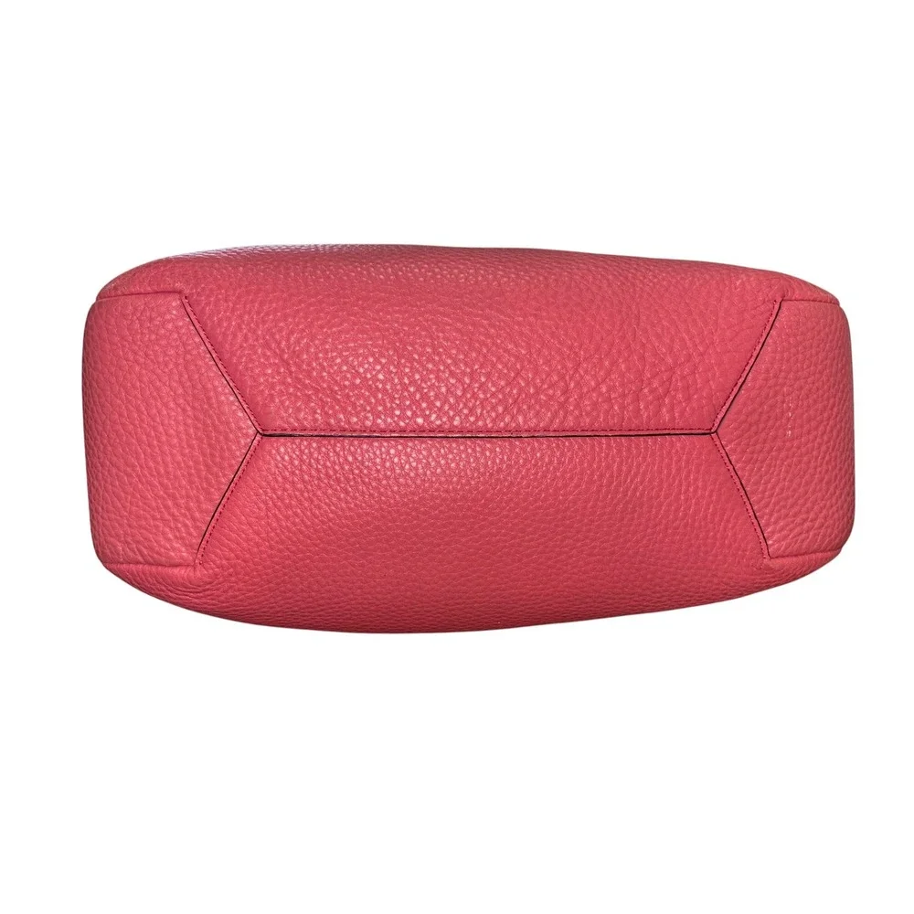 Coach Bleecker Sullivan Hobo F31623 Pebbled Leather Pink Coral Shoulder Bag L